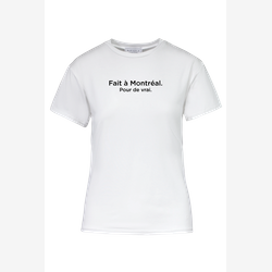 White printed T-shirt - Fait à Montreal