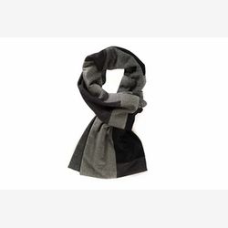 Geometric patchwork scarf - Grey, black and charcoal