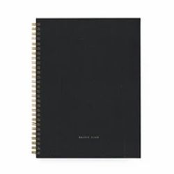 Large Black Cloth Spiral Notebook