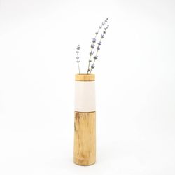 Natural wood vase
