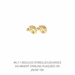 Boucles d'oreilles - Collection Jouvence - Argent sterling plaqué or jaune 14K