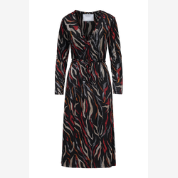 Lona-Dona - Black velvet wrap dress