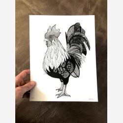 Kikirikee 8.5x11 Limited Edition Rooster Print