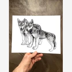 Wolf Cubs 8.5x11 Limited Edition Wolf Print