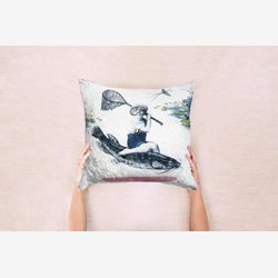 Velvet so soft cushion cover 18 x18 ", in velveteen , Decorative pillow, Home and living ,living room ideas, Sofa Pillow, original art