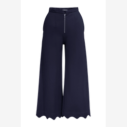 Camelia - Navy pants with scales at the bottom
