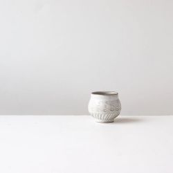 Little Round Cup - Blue & Engravings