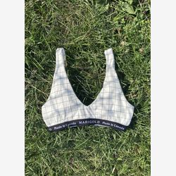 La Bralette - Bamboo check sling with elastic band