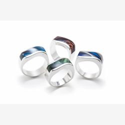Contemporary silver ring for men